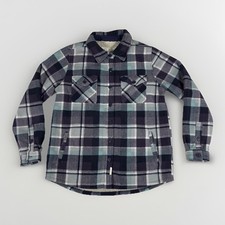Soho Sherpa-Lined Plaid Fleece Shirt Jacket (Shacket), Men's XXL, Red/Black/Cream — listing 2