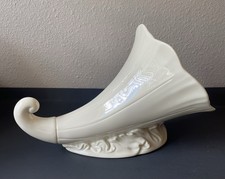 Lenox Ivory Porcelain Cornucopia Vase with Gold Trim — listing 2
