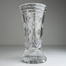 Cut Crystal Trumpet-Form Footed Bud/Flower Vase with Diamond and Fluted Cutting — listing 3