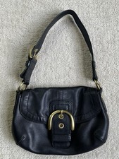 Coach Soho Buckle Flap Leather Shoulder Bag, Dark Brown — listing 5