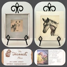 Framed Graphite Pencil Drawing of a Foal, Signed, Double-Matted in Wood Frame