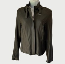 Peruzzi Made in Italy Men's Black Leather Blazer Jacket, Three-Button — listing 3