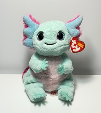 TY Beanie Bellies Axolotl Plush Holding Heart, Pink with Tag — listing 3
