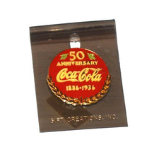 Coca-Cola 50th Anniversary 1886-1936 Bathing Beauties Reproduction Tin Sign — listing 5