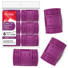 36-Piece Plastic Snap-On Hair Rollers Set, Assorted Colors and Sizes