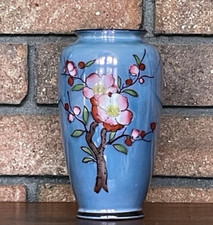 Japanese Lusterware Twin-Handled Vase with Hand-Painted Peonies — listing 2