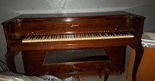 Vintage Mid-Century Spinet Console Piano with Bench — listing 3