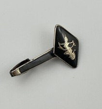 Vintage Siam Sterling Silver Niello Tie Clip with Nielloware Mekkala Goddess Motif — listing 4