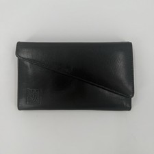 Anne Klein Cognac Leather Credit Card and Checkbook Holder Wallet