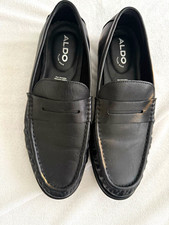 ALDO Black Leather Slip-On Loafers — listing 5