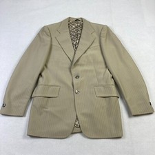 Vintage Prestige West Faux Suede Western Sport Coat / Blazer, Tan, Men's ~46R — listing 6
