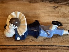 Vintage Ceramic Pierrot Harlequin Dancer Figurine, Hand-Painted Ruffle Collar, listing 2