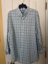 IZOD Saltwater Relaxed Classics Men's Green Plaid Long-Sleeve Button-Down Shirt, Size XXL — listing 5