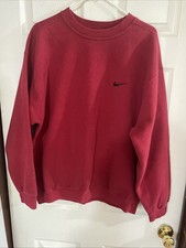 Nike Sportswear Gym Vintage Long Sleeve Crewneck Top, Heathered Maroon, Size XL — listing 5