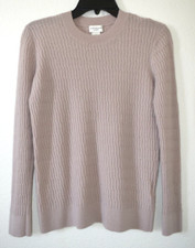 Club Monaco Cashmere Ribbed Knit Sleeveless Tank Sweater, Cream — listing 6