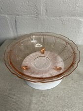Jeannette Cherry Blossom Green Uranium Depression Glass Bowl, 7 inch — listing 3