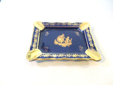 Vintage 22 KT Gold Decorated Cabinet Plate with Colonial Courting Couple Scene — listing 3
