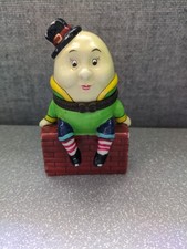 Humpty Dumpty Figural Porcelain Hinged Trinket Box on Brick Wall Base — listing 2