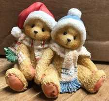 Cherished Teddies 'Jamie and Ashley - I'm All Wrapped Up In Your Love' Christmas Bear Figurine #141224, 1996 — listing 5