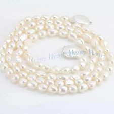 Gold-Tone Teardrop Pendant Necklace with Freshwater Pearl Drop — listing 2