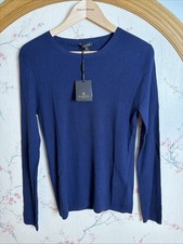Massimo Dutti Men's Ribbed Extrafine Cotton Crewneck Sweater, Size XL, Taupe/Grey — listing 2