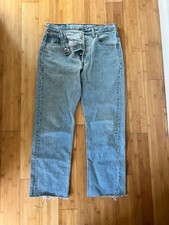 Levi's 501 Button Fly Jeans Light Wash Made in USA 36x32 — listing 4