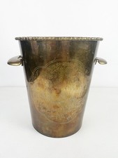 Vintage Octagonal Faux-Woodgrain Ice Bucket with Brass Dome Lid and Acorn Finial — listing 6