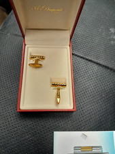 S.T. Dupont Gold-Tone Rectangular Cufflinks with 'D' Monogram — listing 5
