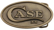 Vintage Case XX Solid Brass Oval Belt Buckle — listing 3