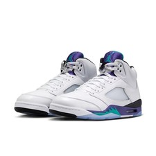 Nike Air Jordan 5 'Grape' Sneakers (White/Emerald/Grape Ice)