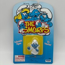 Vintage 1982 Schleich Peyo Smurf with Flowers PVC Figurine on Wallace Berrie Card — listing 3