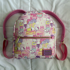 Loungefly x Hello Kitty KISS Band Tote Bag, Black & Silver, 16"x15"x3" — listing 3