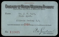 1899 Chicago & North-Western Railway Annual Pass No. 1287 South Dakota — listing 6