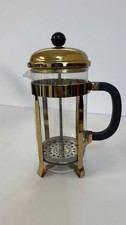 Vintage Gold-Tone French Press Coffee Maker with Pyrex Glass Carafe, 8-Cup — listing 6