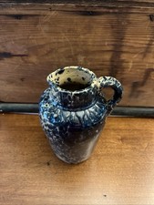 Antique Southern Alkaline-Glazed Stoneware Pitcher, Brown Glaze