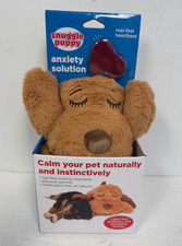 Plush Puppy Dog Stuffed Animal, Tan and Cream with Brown Ears, Shaggy Curly Fur, listing 3
