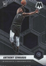 Panini Mosaic Anthony Edwards Blue Reactive Prizm Basketball Card, listing 5