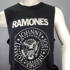 Ramones Presidential Seal Eagle Graphic Sleeveless Muscle Tank, Women's Large — listing 3