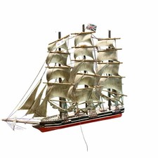 Cutty Sark Wooden Model Clipper Ship on Display Stand — listing 6