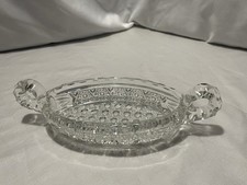 Cut Crystal Diamond & Cross-Hatch Footed Celery/Thistle Vase with Star-Cut Base — listing 5