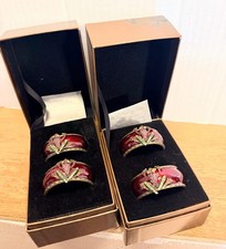 Jay Strongwater Enamel & Swarovski Crystal Frog Napkin Rings (Set) — listing 2