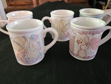 Precious Moments Ceramic Mug with Heart-Shaped Handle, Girl with Heart Garland — listing 2