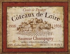 Set of 3 Daphne Brissonnet Faux Wine Label Wall Plaques - Chateau Chamberlain, Villa Vicenzi, Castello di Goldoni