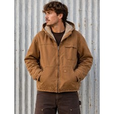 Dickies Men's Hooded Cotton Canvas Work Jacket with Quilted Lining — listing 2