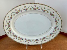 MZ Czechoslovakia Ivory Porcelain Oval Floral Platters Set of 2 — listing 3