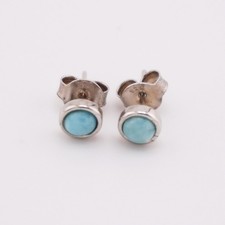 Sterling Silver Diamond-Cut Domed Button Stud Earrings