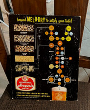 Vintage 1955 Iroquois Beer and Ale 11 Inch Cardboard Advertising Sign / Oversized Coaster, Buffalo NY