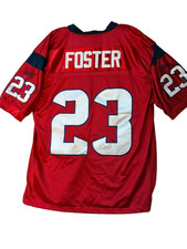 Arian Foster #23 Houston Texans White NFL Onfield Equipment Licensed Jersey, Size M