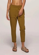 prAna Women's Gray Floral Geometric Print Stretch Pants, Size 6/28