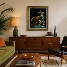 Pair of Vintage Spanish Bullfighting Oil Paintings Signed A. Amodeo — listing 5